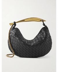 Bottega Veneta - Sardine Small Intrecciato Leather Shoulder Bag With Chain - Lyst