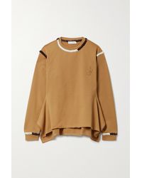 JW Anderson Asymmetric Embroidered Cotton-jersey Sweatshirt - Natural