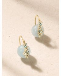 Sydney Evan - 14-Karat, Aquamarine, Topaz And Diamond Earrings - Lyst