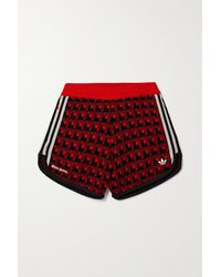 adidas Originals + Wales Bonner Shorts Aus Jacquard-strick - Rot