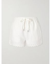 Isabel Marant - Balyme Broderie Anglaise Cotton Shorts - Lyst