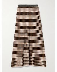 Ulla Johnson - Amal Checked Jacquard-Knit Maxi Skirt - Lyst