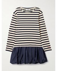 Sea - Athena Minikleid Aus Gestreiftem Baumwoll-Jersey Und Gerafftem Shell - Lyst