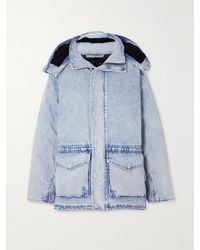 Alexander Wang - Oversized-Jeansjacke Aus Gebleichtem Denim Mit Wattierung Und Kapuze - Lyst