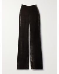 Veronica de Piante - Lexi Velvet Wide-Leg Pants - Lyst