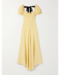 Rodarte - Robe Longue En Crêpe De Soie À Finitions En Satin Et À Nœud - Lyst
