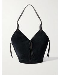 Isabel Marant - 25E Tampa Leather-Trimmed Suede Tote - Lyst