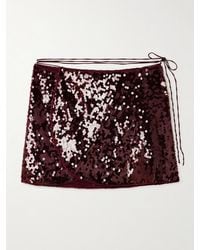 Oséree - Marylin Sequined Tulle Wrap Mini Skirt - Lyst
