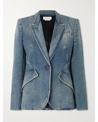 McQueen - Denim Blazer - Lyst