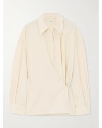 Lemaire - Hemd Aus Baumwollpopeline Mit Wickeleffekt - Lyst
