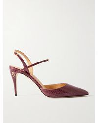 Jennifer Chamandi - Vittorio 85 Elaphe Point-Toe Slingback Pumps - Lyst