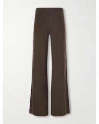 ÉTERNE - Cotton And Cashmere-Blend Wide-Leg Pants - Lyst