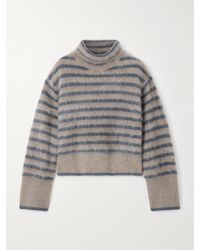 Lisa Yang - Pull À Col Roulé En Cachemire Brossé À Rayures Floren - Lyst