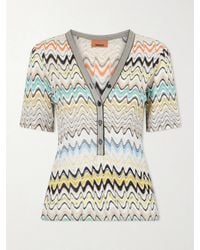 Missoni - Striped Crochet-Knit Sweater - Lyst