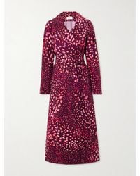 Dries Van Noten - Double-Breasted Belted Printed Crepe Trench Coat - Lyst