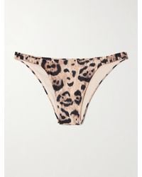Agua Bendita - Vera Ruffled Leopard-Print Stretch Recycled Bikini Briefs - Lyst
