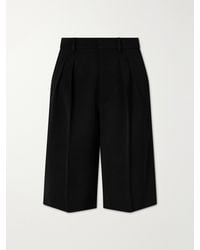 Saint Laurent - Wool Straight-Leg Capri Pants - Lyst
