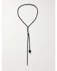 AGMES - Annaya Sterling Onyx Necklace - Lyst
