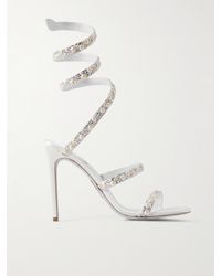 Rene Caovilla - Chandelier Sandalen Aus Satin Mit Verzierungen - Lyst