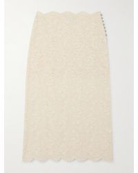 Rabanne - Scalloped Lace Midi Skirt - Lyst