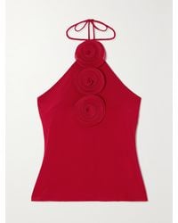 Magda Butrym - Neckholder-Oberteil Aus Stretch-Jersey Mit Applikationen - Lyst