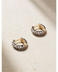 Lucy Delius - Chubby Rhodium-Plated 14-Karat Recycled Diamond Hoop Earrings - Lyst