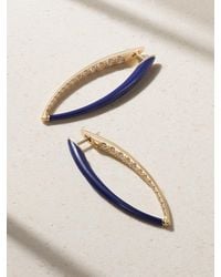 Melissa Kaye - Cristina Large 18-Karat, Diamond And Enamel Earrings - Lyst