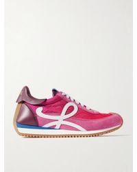 Loewe - Flow Runner 2.0 Sneakers Aus Shell Und Veloursleder Mit Lederbesätzen - Lyst