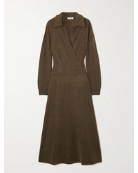 Altuzarra - Madleen Wrap-Effect Cashmere Midi Dress - Lyst