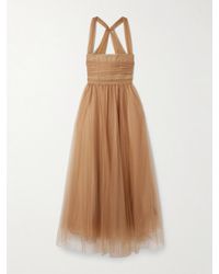 STAUD - Antonia Ruched Gathered Tulle Gown - Lyst
