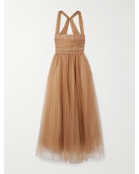 STAUD - Antonia Ruched Gathered Tulle Gown - Lyst