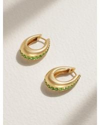 ANANYA - Chakra Icon 18-Karat Tsavorite Hoop Earrings - Lyst