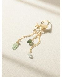 Ole Lynggaard Copenhagen - Young Fish 18-Karat, Serpentine And Aquamarine Hoop Earrings - Lyst