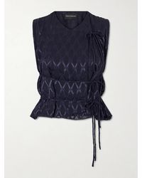PAULINE DUJANCOURT - Diamond Chiffon Top - Lyst