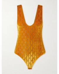 Gucci - Crystal-Embellished Chenille Bodysuit - Lyst