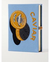 Olympia Le-Tan - Caviar Embroidered Appliquéd Canvas Clutch - Lyst