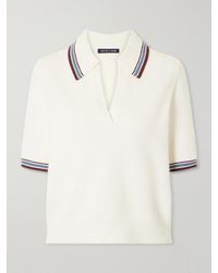 Veronica Beard - Quinelle Striped Cotton-Blend Polo Shirt - Lyst