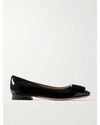 Tom Ford - Audrey Bow-Embellished Patent-Leather Ballet Flats - Lyst