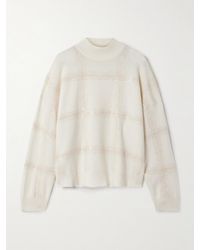 Brunello Cucinelli - Sequin-Embellished Wool, Cashmere And Silk-Blend Sweater - Lyst