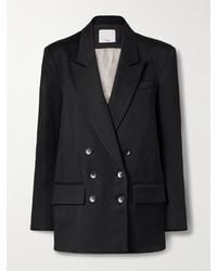 Tibi - Double-Breasted Wool-Blend Twill And Silk-Organza Blazer - Lyst