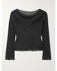 SIR. - Strobe Draped Silk-Chiffon Top - Lyst