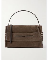JW Anderson - Loafer Schultertasche Aus Veloursleder - Lyst