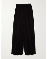 Alaïa - Linen And Silk-Blend Wide-Leg Pants - Lyst