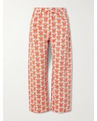 Mother - La Doublej The Half-Pipe Ankle Printed High-Rise Wide-Leg Jeans - Lyst