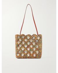 Rabanne - 1969 Embellished Raffia Shoulder Bag - Lyst