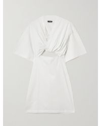 Jacquemus - Bahia Minikleid Aus Baumwolle Mit Twist-Detail Und Cut-Outs - Lyst