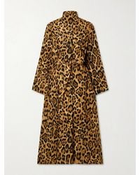Alaïa - Belted Leopard-Print Taffeta Trench Coat - Lyst