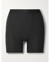 Skims - Cotton Rib Boxer – Soot – Shorts Aus Geripptem Jersey Aus Einer Baumwollmischung - Lyst
