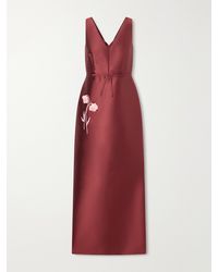 Erdem - Bow-Detailed Embroidered Mikado Gown - Lyst