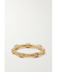 David Yurman Cable 18-karat Gold Diamond Ring - Metallic